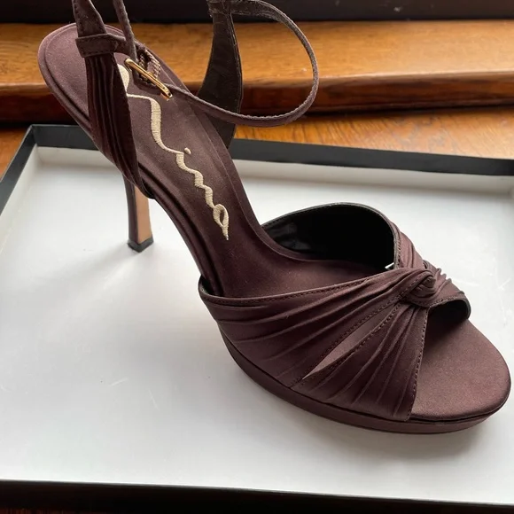 brown satin dress shoes Mens Elegant Formal Gold Satin Textile Loafers Dress Shoes After Midnight 6978 10.5 main image 0